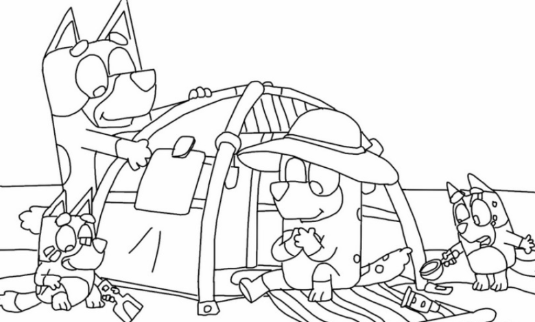 Easy Bluey Coloring Pages for Kids of All Ages